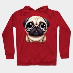 Vibrant Pug Illustration Hoodie